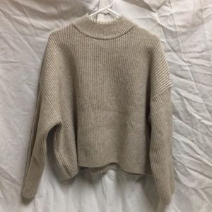 H&M | Mock Neck Pullover With Pearl Detailing